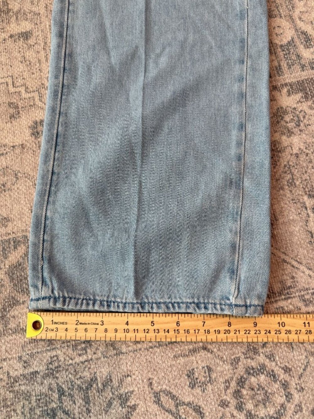 COS Women's High Rise Wide Leg Denim Trouser Pants Size 6 Light Blue Wash Boho - Picture 6 of 8